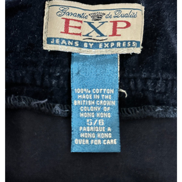 Express Vintage Black Velvet Button Front A Line Mini Skirt Size 6 90s - Picture 6 of 6